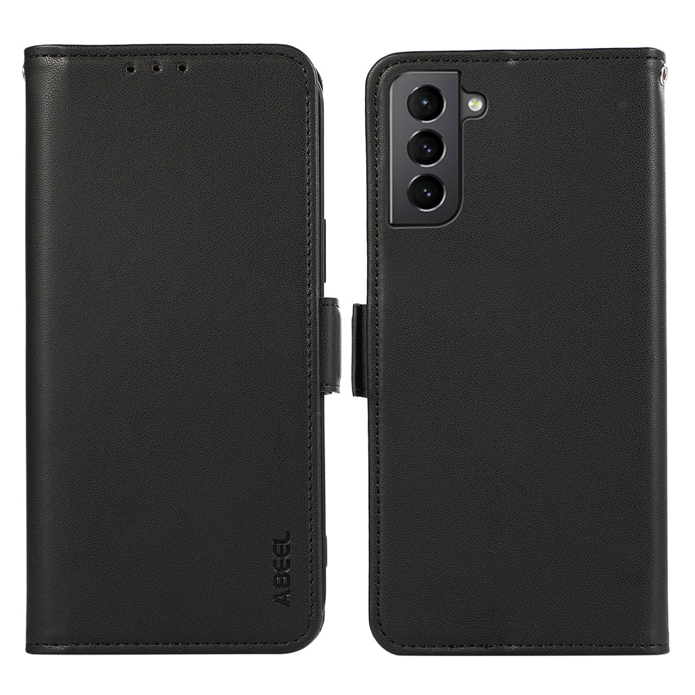 ABEEL For Samsung Galaxy S21+ 5G Wallet Stand Case RFID Blocking PU Leather Cell Phone Cover ABEEL For Samsung Galaxy S21+ 5G Wallet Stand Case RFID Blocking PU Leather Cell Phone Cover